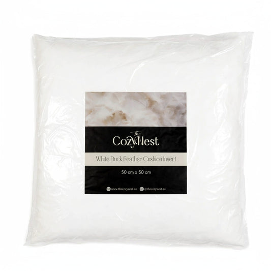 White Duck Feather Cushion Insert | 50cm x 50cm