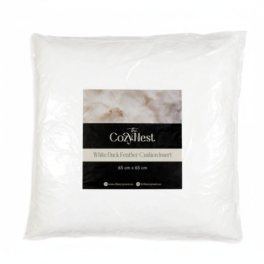 White Duck Feather Cushion Insert | 65cm x 65cm