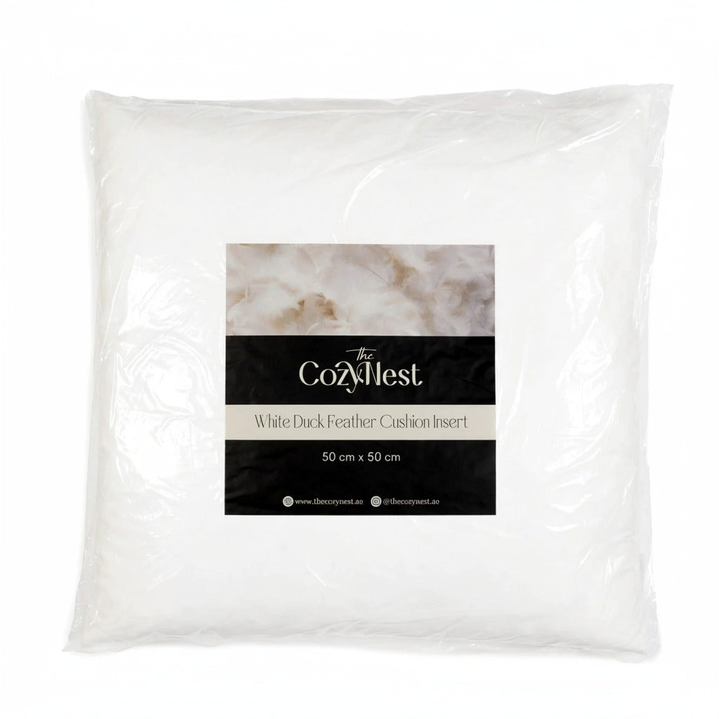 White Duck Feather Cushion Insert | 50cm x 50cm