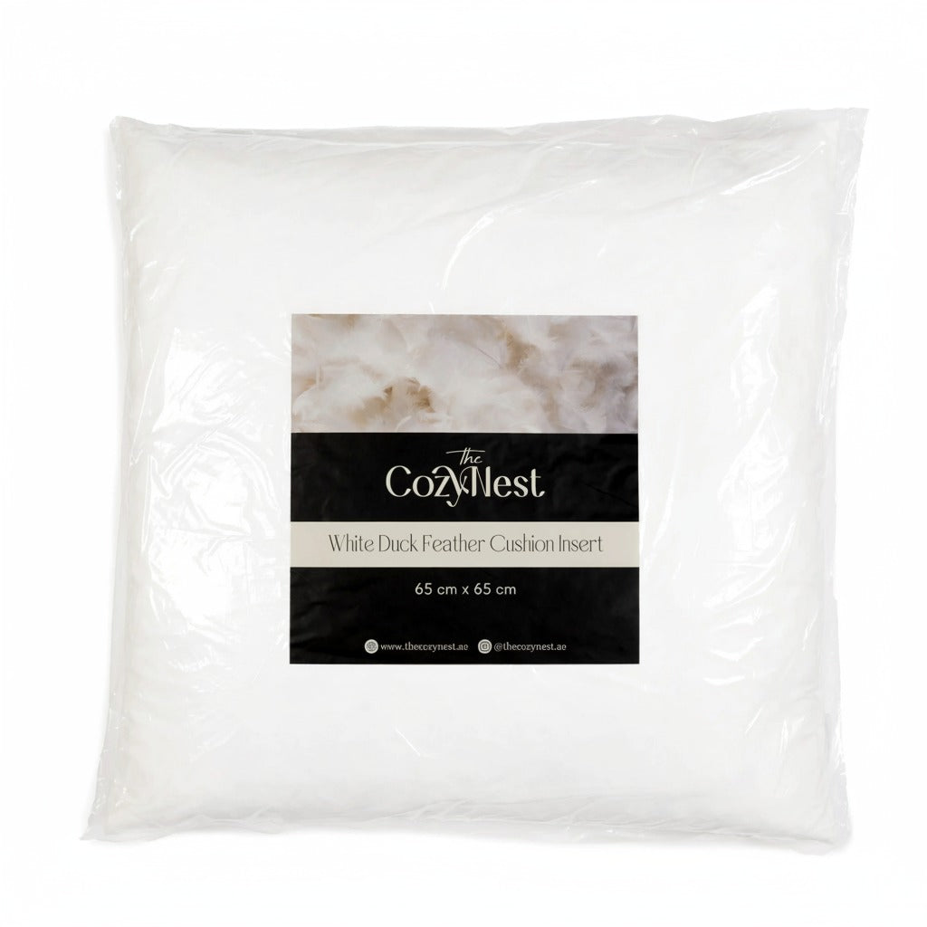 White Duck Feather Cushion Insert | 65cm x 65cm